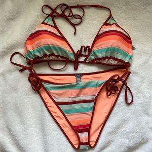 Striped Colorful Bikini from Aerie